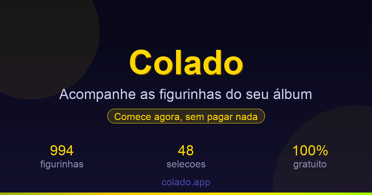 Colado – Acompanhe as figurinhas do seu álbum